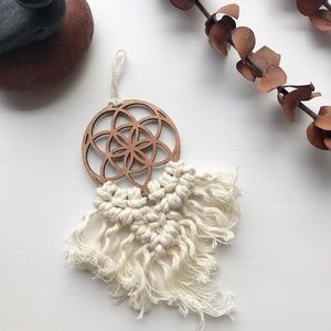 Mini Seed of Life Macrame Wall Hanging